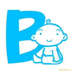 Baby Alphabet Blocks in Blue | Alphabet Blocks Org