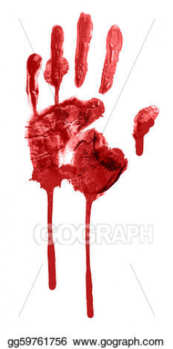 Stock Illustration - Bloody handprint. Clipart Drawing gg59761756 ...