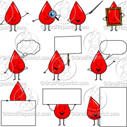 Cartoon Blood Clip Art | Cute Blood Character Clipart | Clipart ...