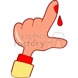 bloody finger clipart. Royalty-free clipart # 157985