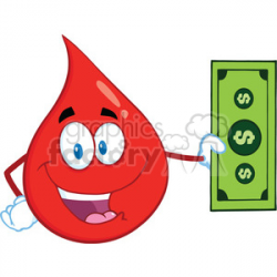 Royalty-Free Royalty Free RF Clipart Illustration Happy Red Blood ...