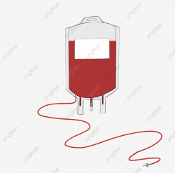 Red Blood Transfusion Pack White Bag Red Blood Vessel ...