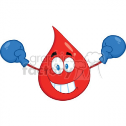 Royalty-Free Royalty Free RF Clipart Illustration Smiling Red Blood ...