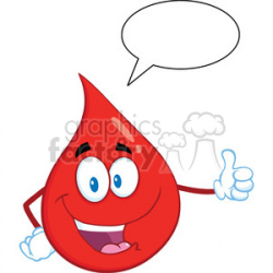 Royalty-Free Clipart Illustration Red Blood Drop Cartoon Mascot ...