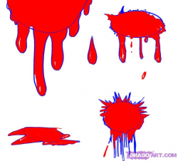 Narwhal Minded Art: How to draw Blood Splatters
