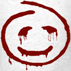 Cool Cat T-shirts | Bloody Smiley Face - Mens T-Shirt