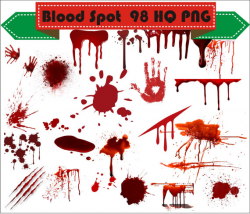 Blood Spots Open Wound Clipart PNG Set Digital Files Transparent ...