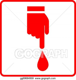 Vector Art - Blood donation sign. EPS clipart gg69684959 - GoGraph