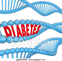 Stock Illustration - Diabetes word dna strand hereditary blood ...