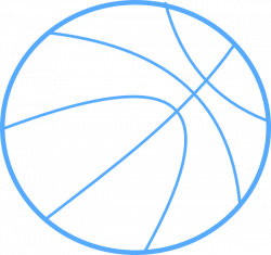 Blue Basketball Outline Clip Art at Clker.com - vector clip art ...
