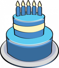 Blue birthday cake clipart 3 - Clipartix