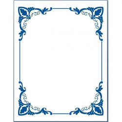 Blue Flower Borders For Word Document 5 Page Border Clipart - Free ...