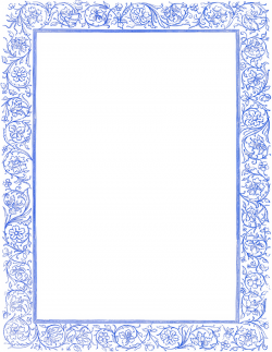 Victorian Floral Border Blue Clip Art Download - ClipArt Best ...