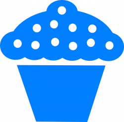 Polka Dot Cupcake Blue Clip Art at Clker.com - vector clip art ...