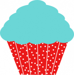 Blue And Red Polkadot Cupcake Clip Art at Clker.com - vector clip ...
