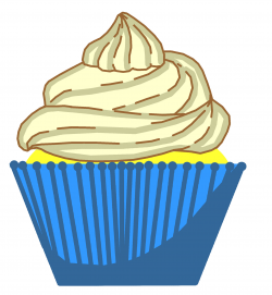 Blue Vanilla Cupcake Free Stock Photo - Public Domain Pictures