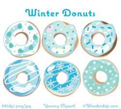 Donuts Clip Art Christmas Donuts Clipart Winter Donut Clip