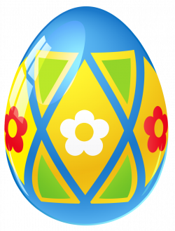 Blue Easter Egg with Flowers PNG Picture | Gallery Yopriceville ...