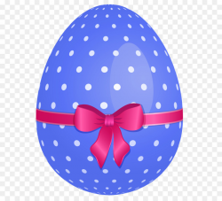 Easter egg - Blue Dotted Easter Egg with Pink Bow PNG Clipart png ...