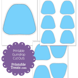 Printable Blue Gumdrop Cut Outs — Printable Treats.com