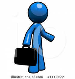 Blue Man Clipart #1110822 - Illustration by Leo Blanchette