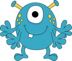 free cute monster clip art | Blue Monster Clip Art Image - blue ...