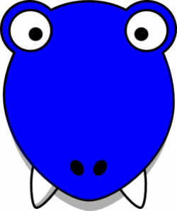 Blue T Rex Head Clip Art at Clker.com - vector clip art online ...