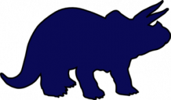 Blue Triceratops Clipart
