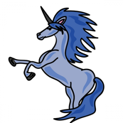Unicorn Blue clipart, cliparts of Unicorn Blue free download ...