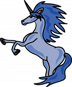 Clipart - Unicorn Blue