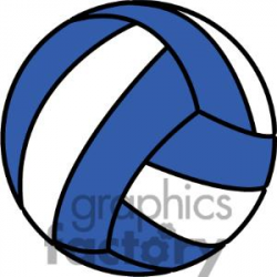 Blue And White Of Volleyball Clipart