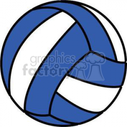 volleyball blue and white clipart. Royalty-free clipart # 381196