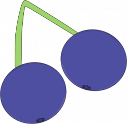 Blueberries on a Vine Clip Art - Blueberries on a Vine Image
