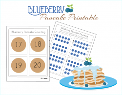 Blueberry Pancake Counting Printable - M is for Monster! | Pancakes ...