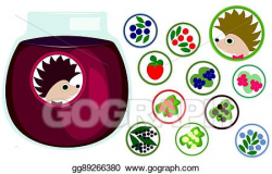 Vector Clipart - Berries stickers collection. Vector Illustration ...