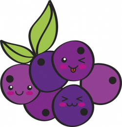 Happy Bunch of Grapes Blueberries Cartoon Emoji Vinyl Decal Sticker ...