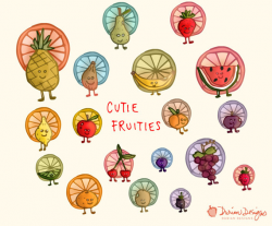 Cute Fruits smiley face clipart, commercial use, kawaii, watermelon ...
