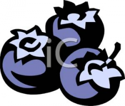 Clipart Picture: Three Blueberries