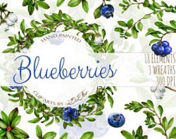 Blueberry jam label | Etsy