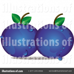 Blueberry Clipart #1079196 - Illustration by Pams Clipart