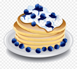 Transparent Pancakes Blueberry - Blueberry Pancake Clipart ...