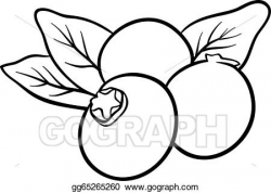 Vector Art - Blueberry fruits for coloring book. Clipart Drawing ...