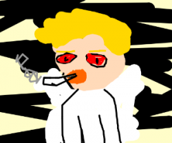 Donald Trump smoking a fat blunt - drawing by doug dimadome