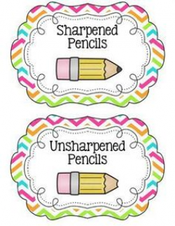 Pencil Cup Labels {Freebie} (A Cupcake for the Teacher) | Pencil cup ...