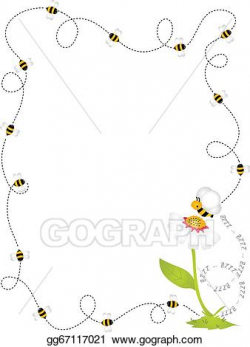 EPS Vector - Bee border frame. Stock Clipart Illustration gg67117021 ...
