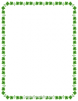 Four Leaf Clover Border: Clip Art, Page Border, and Vector Graphics