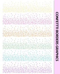 Confetti Border Clip Art Clipart Digital Scrapbook Graphic Download ...