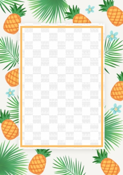 Pineapple Border PNG Images | Vector and PSD Files | Free ...