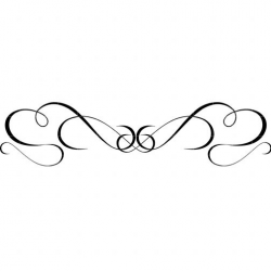 Swirl Border Clipart Black And White - Letters