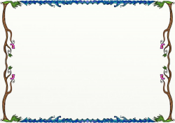 Woodland Forest Doodle Page Border Decoration – Prawny Clipart ...